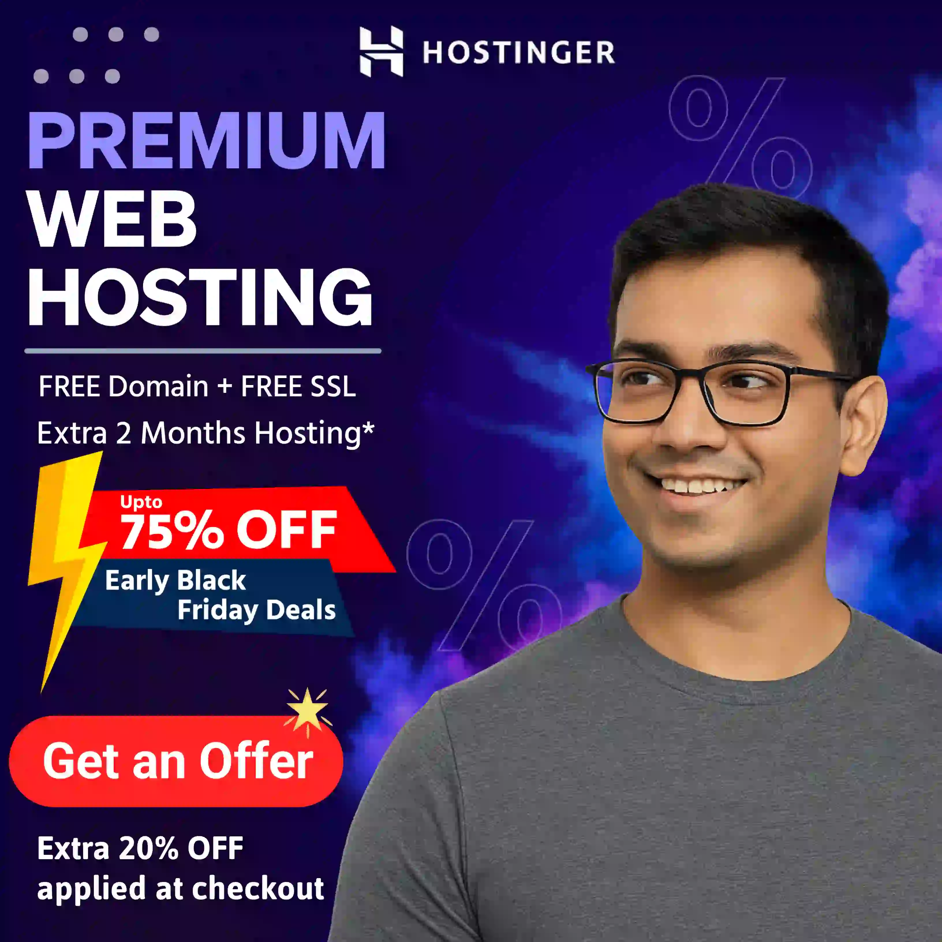 🔥 Hostinger Special — Up to 75% Off + Free Domain